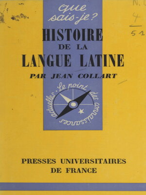 cover image of Histoire de la langue latine